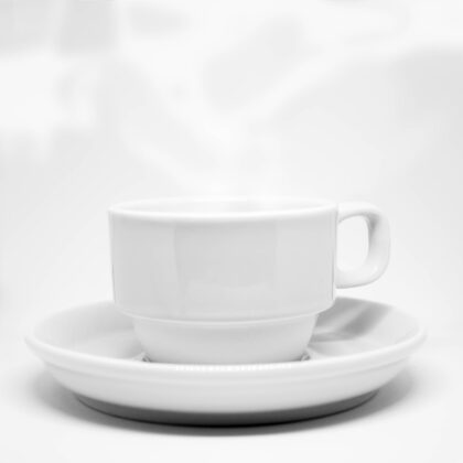 Taza con plato para café